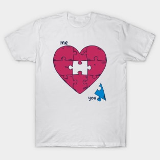 funny love puzzle - me and you: (almost) a perfect fit T-Shirt